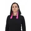 Image de Boucles d'oreilles à frange rose néon FETE-9065