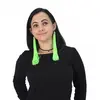 Image de Boucles d'oreilles à frange vert néon FETE-9067