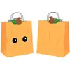 Image de Lot de 4 Sacs chasse aux bonbons, Citrouille FETE-812557