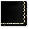 Image de Sachet de 16 serviettes festonnées Noires FETE-91361