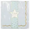 Image de Sachet de 16 Serviettes festonnées Bleu pastel FETE-91365
