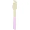 Image de Sachet de 8 Fourchettes en bois manche rose pastel FETE-913250