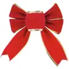 Image de Noeud Velours rouge et or, 10x11cm taille S FETE-908282
