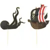 Image de Sachet de 6 pics à Gateau cake topper Pirate FETE-913102