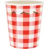 Image de Sachet de 8 Gobelets festonnées vichy rouge et blanc FETE-913GUING