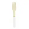 Image de Sachet de 8 fourchettes en bois manche blanc FETE-913227