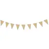 Image de Guirlande Fanions 3 mètres Kraft et Or FETE-913426