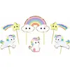 Image de Sachet de 6 pics à Gateau cake topper licorne FETE-913552