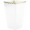 Image de Sachet de 8 Boîtes à pop-corn blanc et or 12,5 cm FETE-913706