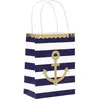 Image de Lot de 4 Sacs en papier bleu et blanc MARIN 15x20 cm FETE-913MASA