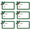 Image de Sachet de 12 étiquettes cadeau de Noël adhésives Houx FETE-913501H