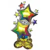 Image de Ballon mylar Stars and Foil 80cm, Multicolore FETE-9232
