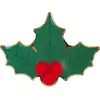 Image de Sachet de 8 assiettes Houx vert foncé FETE-913516