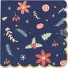 Image de Sachet de 16 serviettes Nuit de Noël bleu marine FETE-913NNS