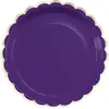 Image de Sachet de 8 Assiettes 23 cm Violet et or 913VAPPRO