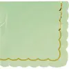 Image de Sachet de 16 Serviettes, vert sauge et or FETE-913VSS
