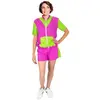 Image de Déguisement Ensemble Sport 80's avec Short, Vert/Rose FETE-865803