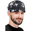 Image de Bandana pirate têtes de mort, noir et blanc FETE-865093