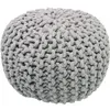 Image de Pouf enfant tricoté Lili gris (30 x 20 cm)