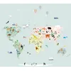 Image de Papier peint panoramique Carte du monde (250 x 200 cm)