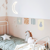 Image de Planche sticker Lampions Bleus (35 x 45 cm)