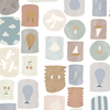 Image de Sticker frise murale Lampions Bleus