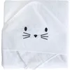 Image de Cape de bain + gant chat blanc (75 x 75 cm)