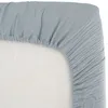 Image de Drap housse en gaze de coton bleu vintage (70 x 140 cm)