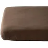 Image de Drap housse Satin Brun (70 x 140 cm)
