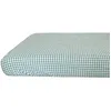 Image de Drap housse percale de coton Vichy Azur (60 x 120 cm)