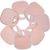 Image de Lot de 7 bavoirs de naissance à velcro roses