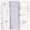 Image de Lot de 3 langes en mousseline de coton Lavandoux (70 x 70 cm)