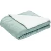 Image de Couverture en sherpa Wooly sauge (100 x 140 cm)