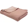 Image de Couverture en tricot et flanelle Vieux rose (75 x 100 cm)