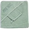 Image de Cape de bain + gant Mini nous Sauge (70 x 70 cm)