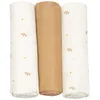 Image de Lot de 3 langes en mousseline Gatsby écru (70 x 70 cm)
