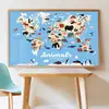 Image de Poster pédagogique et stickers : Animaux du monde Poppik-DIS003