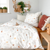 Image de Parure de lit enfant taie et housse de couette 140x200 cm coton bio Dream Forest
