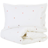 Image de Parure de lit bébé taie et housse de couette 100x140 cm percale de coton Petit Coeur MADE IN FRANCE