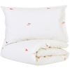 Image de Parure de lit bébé taie et housse de couette 100x140 cm percale de coton teckel Oscar MADE IN FRANCE