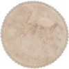 Image de Tapis rond Perla nude (110 cm)