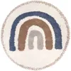Image de Tapis rond Bohemian rainbow Arc-en-ciel bleu (120 cm)