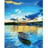Image de Peinture au numéro : Barque et lever de soleil - toile tendue sur châssis FiguredArt-PN1197-Y