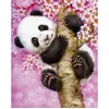 Image de Peinture au numÃ©ro : BÃ©bÃ© Panda - toile tendue sur chÃ¢ssis