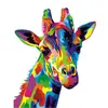 Image de Peinture au numéro : Girafe Pop Art - toile tendue sur châssis FiguredArt-PN1159-Y