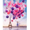 Image de Peinture au numéro : Lâcher de Ballons à Paris  - toile tendue sur châssis FiguredArt-PN2025-Y