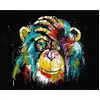 Image de Peinture au numéro : Babouin Pop Art - toile tendue sur châssis FiguredArt-PN046-Y