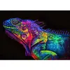 Image de Peinture au numéro : Caméléon coloré  - sans châssis en bois FiguredArt-PN1755