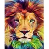 Image de Peinture au numéro : Tête de lion en couleur  - sans châssis en bois FiguredArt-PN2259