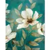 Image de Peinture au numéro : Fleurs blanches abstraites  - sans châssis en bois FiguredArt-PN1721